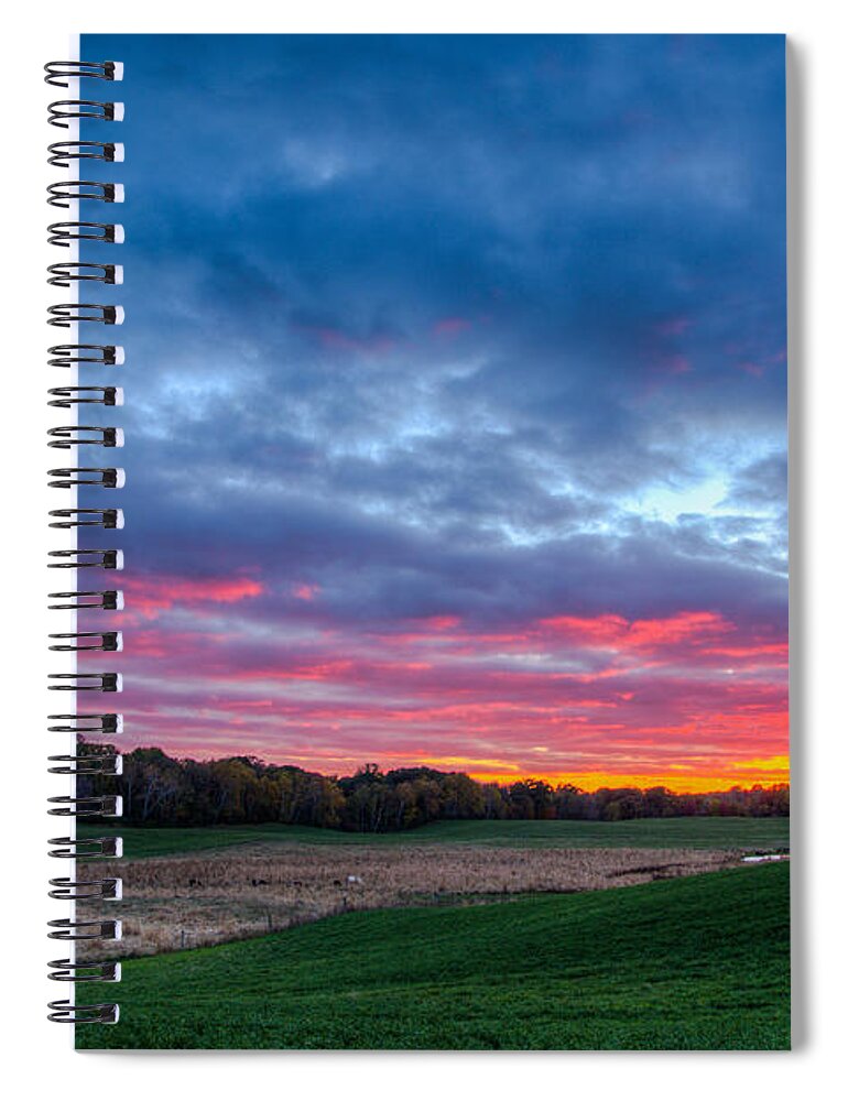 Stillwater Spiral Notebook featuring the photograph God's Grandeur by Adam Mateo Fierro