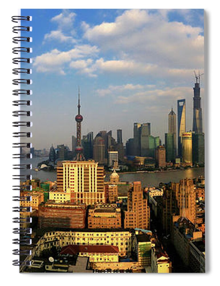 Chinese Culture Spiral Notebook featuring the photograph Golden City by Geno's Image