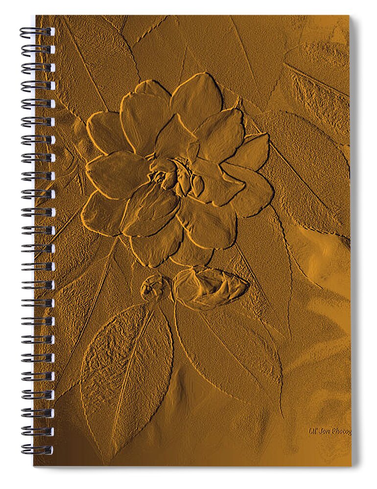 Gold Spiral Notebook featuring the photograph Golden Effulgence by Jeanette C Landstrom
