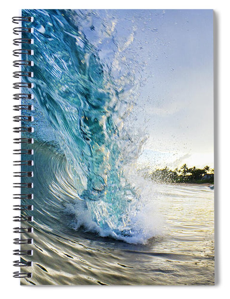 Surf Spiral Notebook featuring the photograph Golden Mile by Sean Davey
