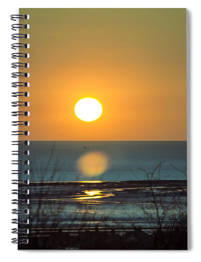 Golden Spiral Notebook featuring the photograph Golden Orb by Spikey Mouse Photography