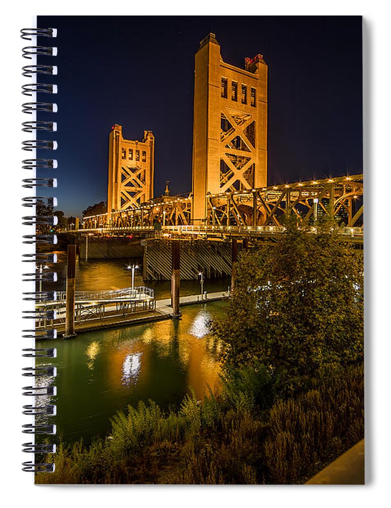 Sacramento Spiral Notebook featuring the photograph Golden Towers by Everet Regal