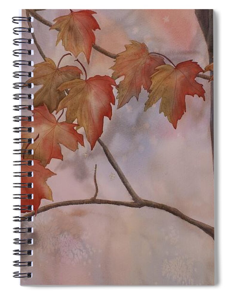 Maple Leaves Spiral Notebook featuring the painting Good Morning Maple by Heather Gallup