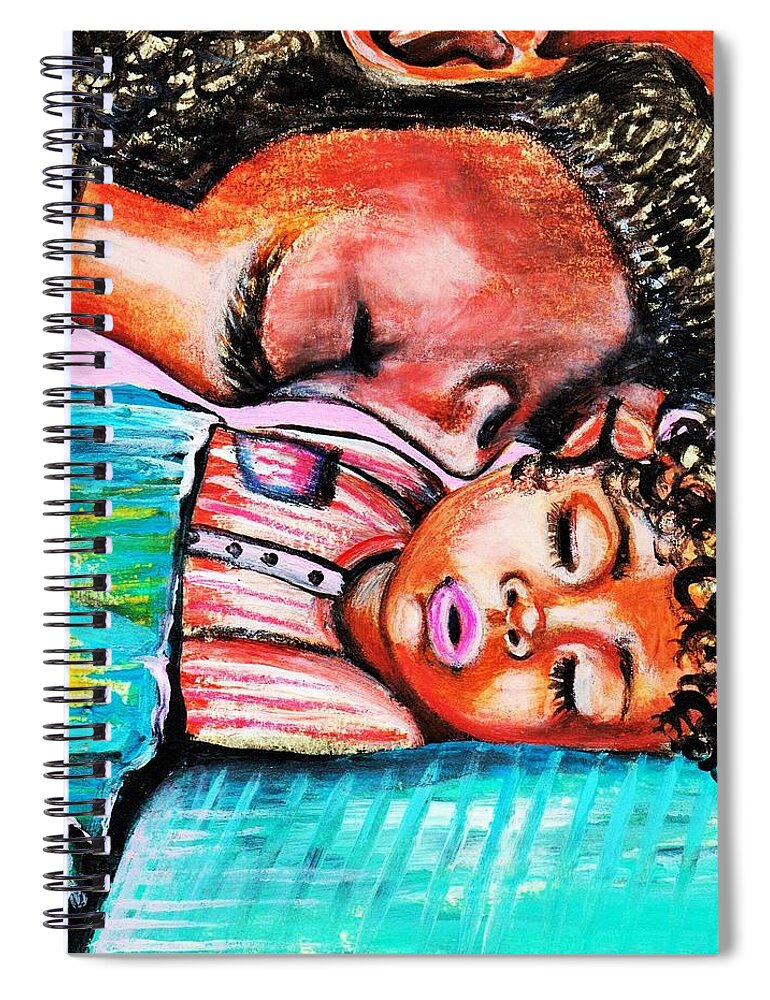 Artbyria Spiral Notebook featuring the photograph Goodnight Kiss by Artist RiA
