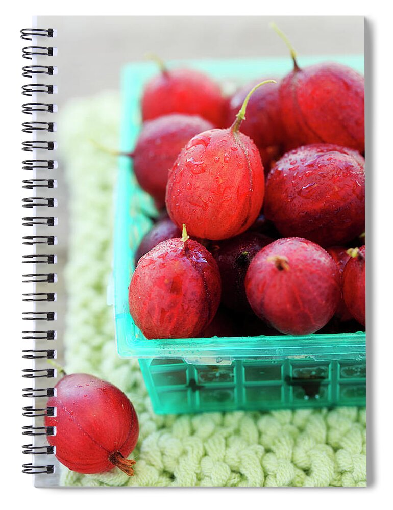 Large Group Of Objects Spiral Notebook featuring the photograph Gooseberries by Nicolesy