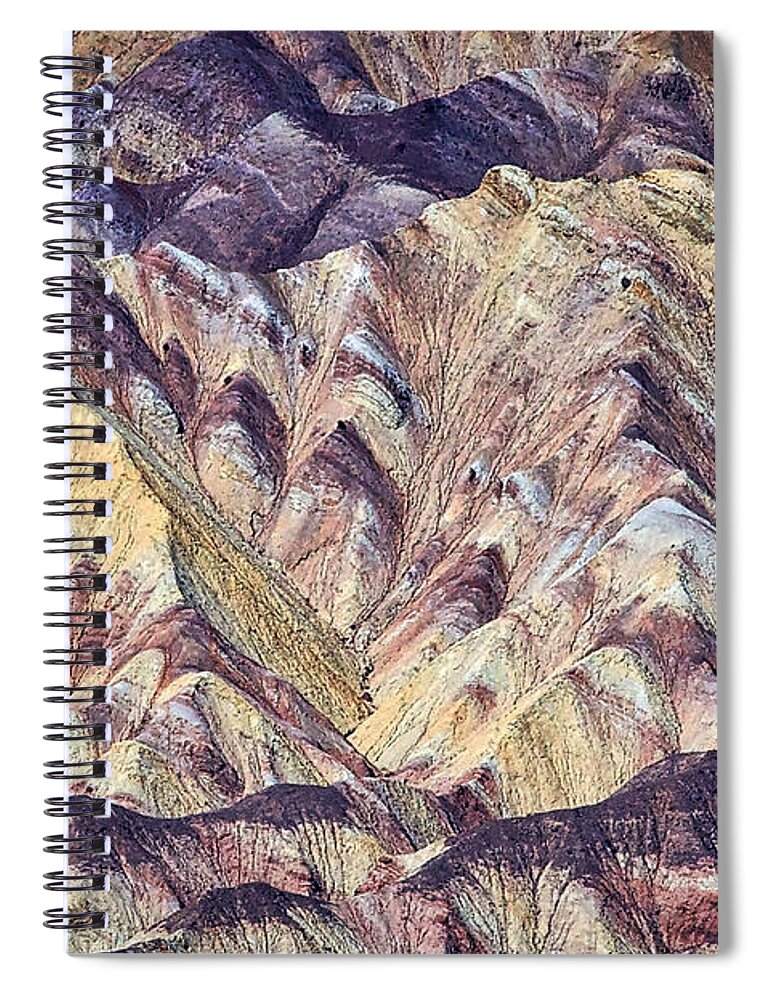 Death Valley Spiral Notebook featuring the photograph Gower Gulch Abstract by Stuart Litoff