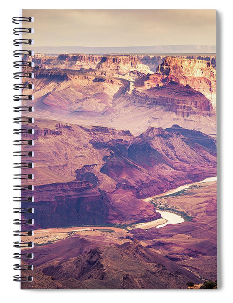 Vitality Spiral Notebook featuring the photograph Grand Canyon Landscape by Lightkey