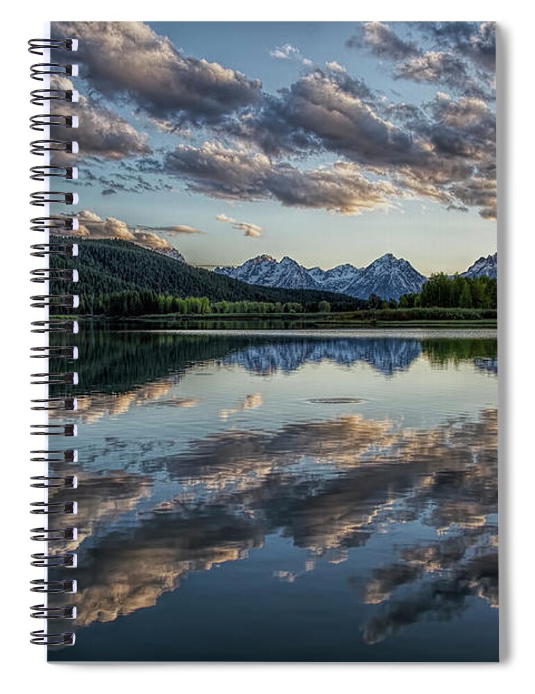 Scenics Spiral Notebook featuring the photograph Grand Teton And Snake River by Sandbarrett Photography