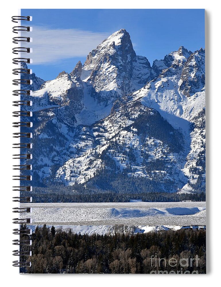 Mountains Spiral Notebook featuring the photograph Grand Teton by Dorrene BrownButterfield