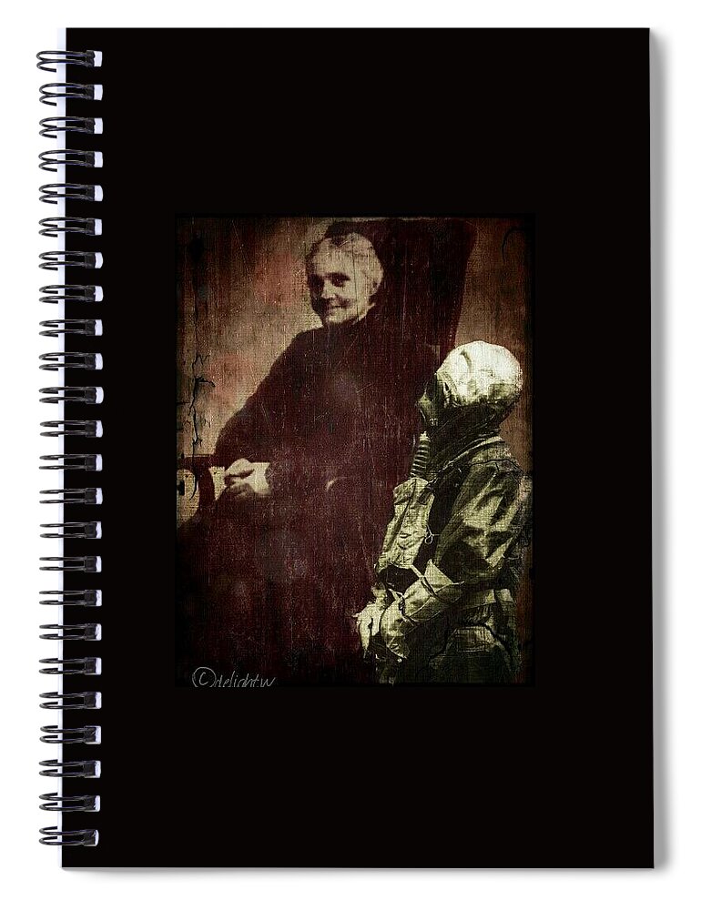 Woman Spiral Notebook featuring the digital art Grandma What Big Teeth You Have by Delight Worthyn