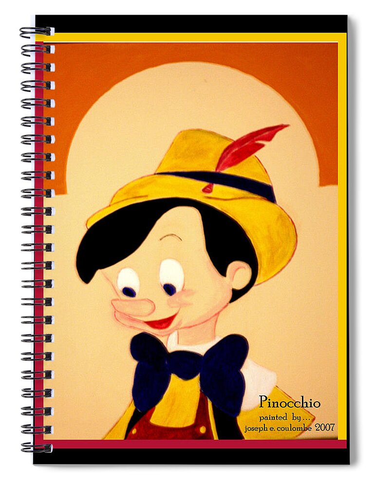  Pinocchio Spiral Notebook featuring the painting Grant My Wish - Please by Joseph Coulombe