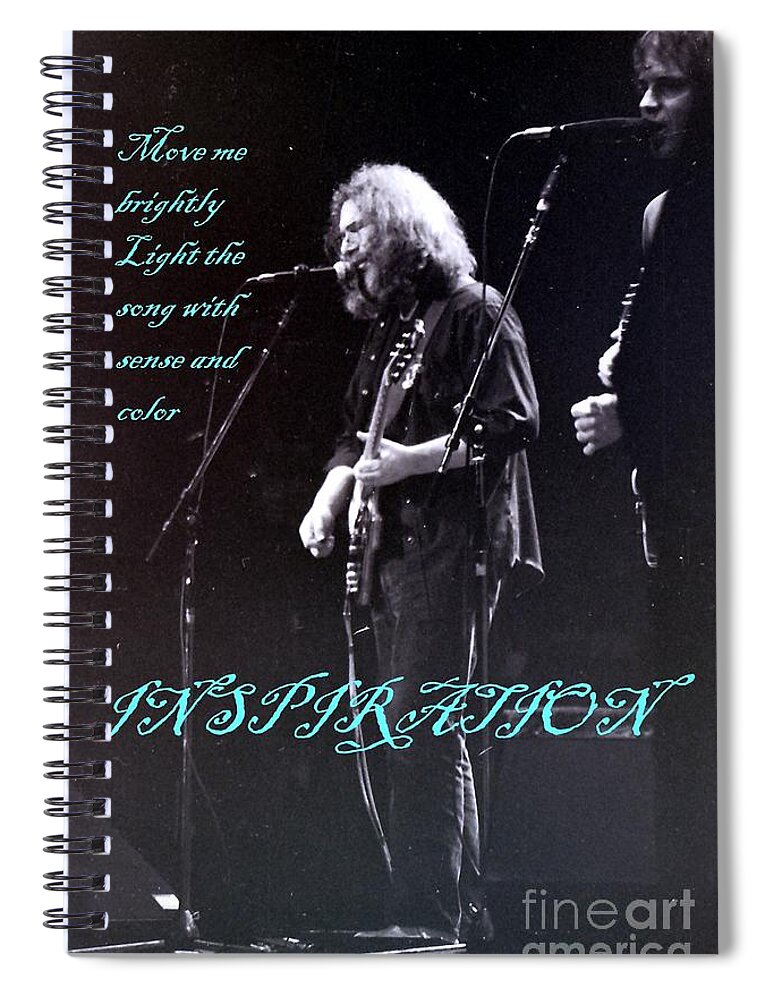 Grateful Dead Spiral Notebook featuring the photograph Grateful Dead - Inspiration Move Me Brightly by Susan Carella