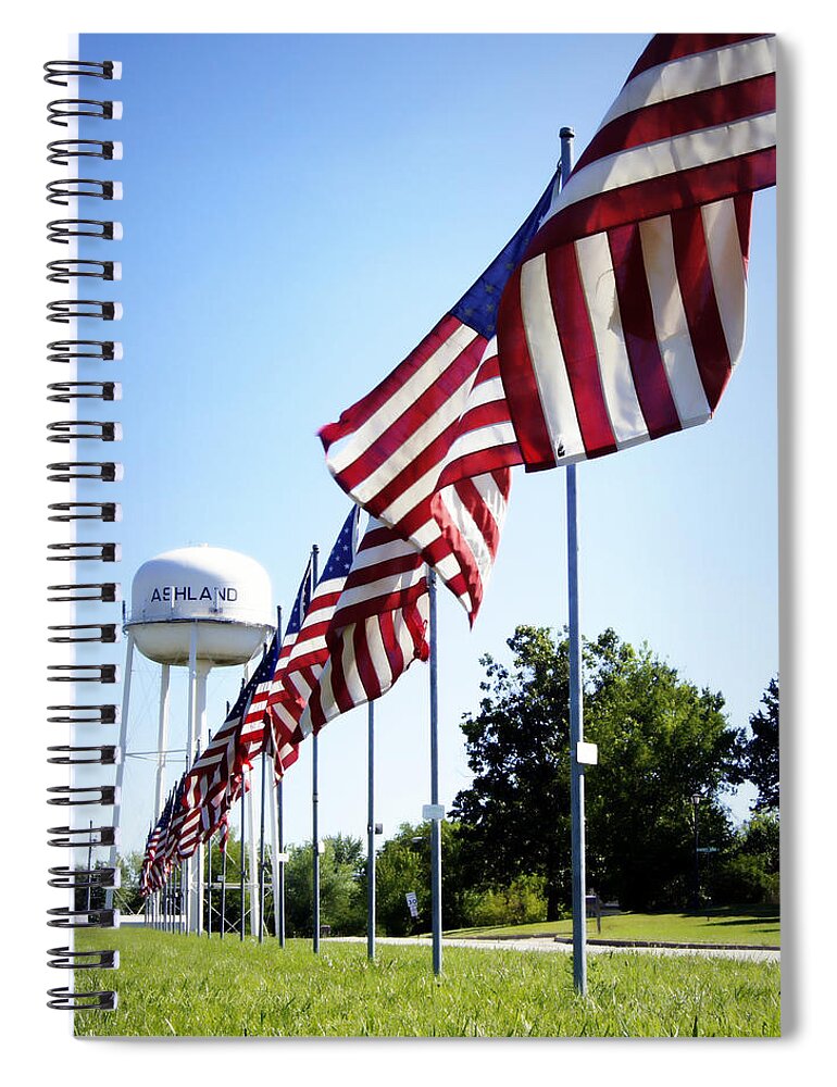 Flag Spiral Notebook featuring the photograph Gratitude by Cricket Hackmann
