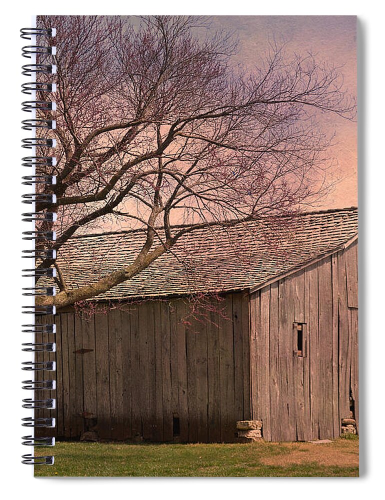 Barn Spiral Notebook featuring the photograph Gray Campbell Farmstead Barn by Deena Stoddard