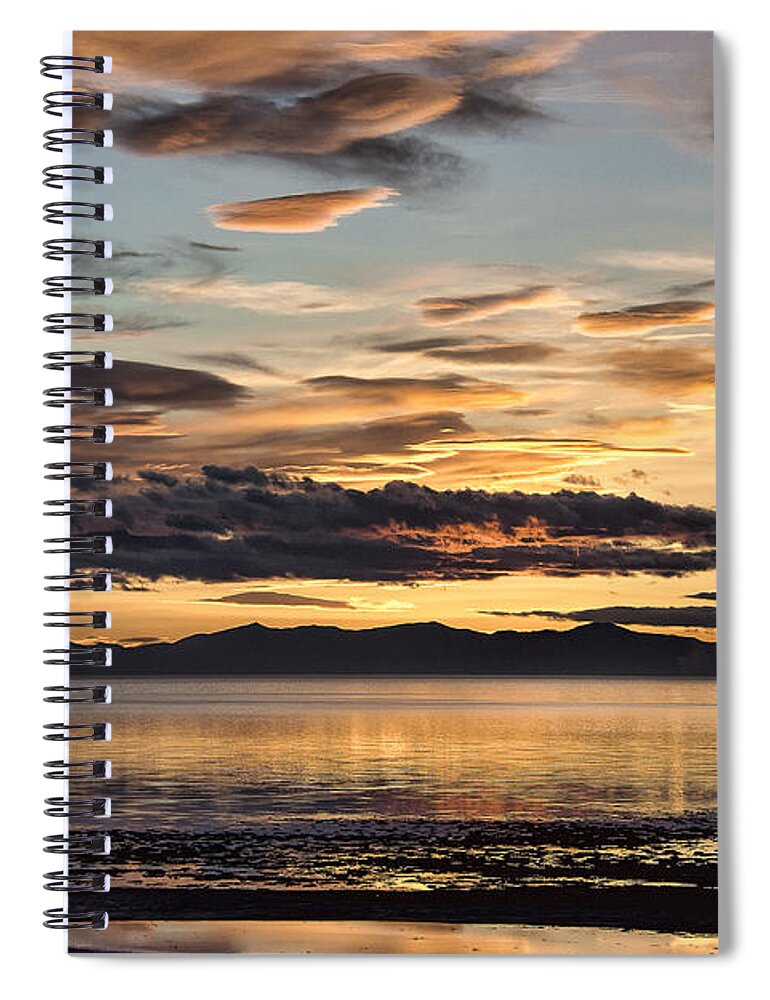 Island Spiral Notebook featuring the photograph Great Salt Lake Sunset by Erika Fawcett