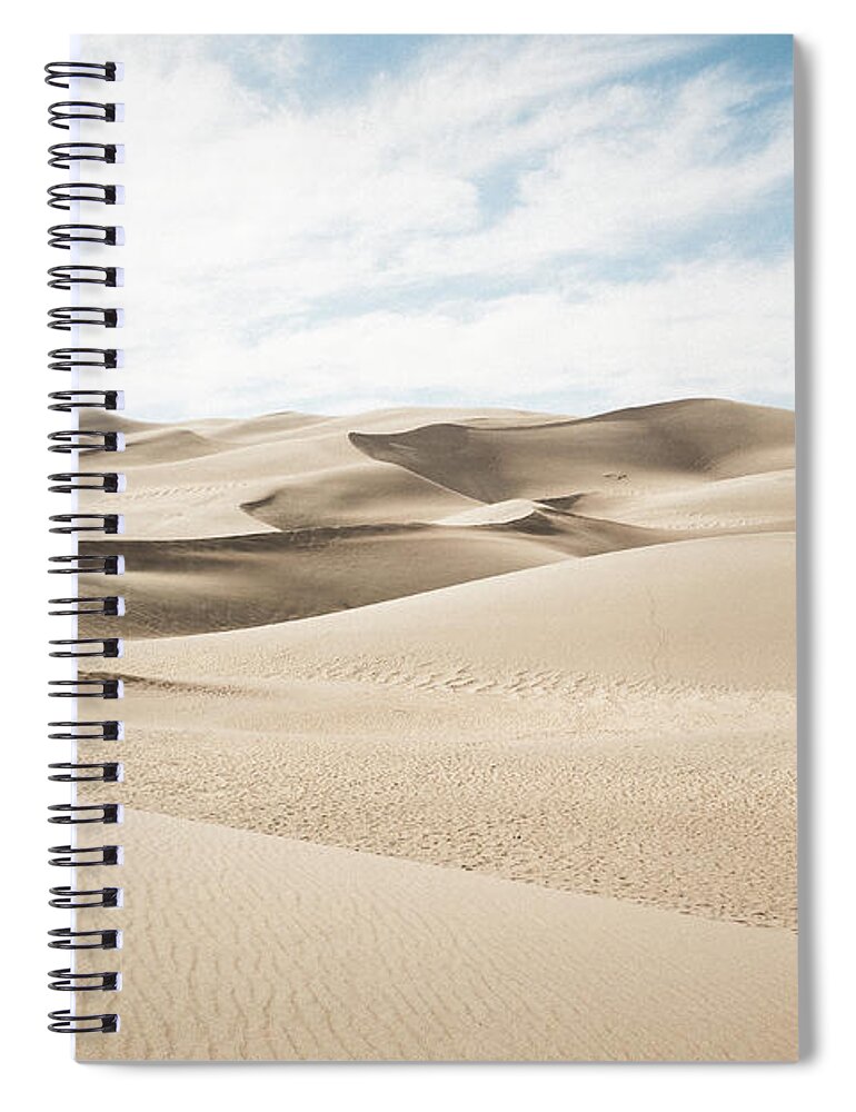 Tranquility Spiral Notebook featuring the photograph Great Sand Dunes by By Mrdurian / Tin Nguyen