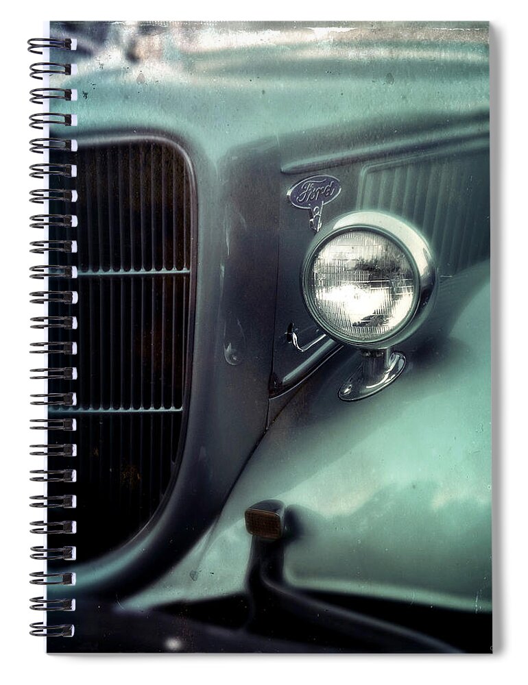 Classic Spiral Notebook featuring the photograph Green Ford by Tim Nyberg