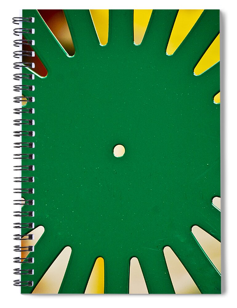 Madison Spiral Notebook featuring the photograph Green Memorial Union Chair by Christi Kraft