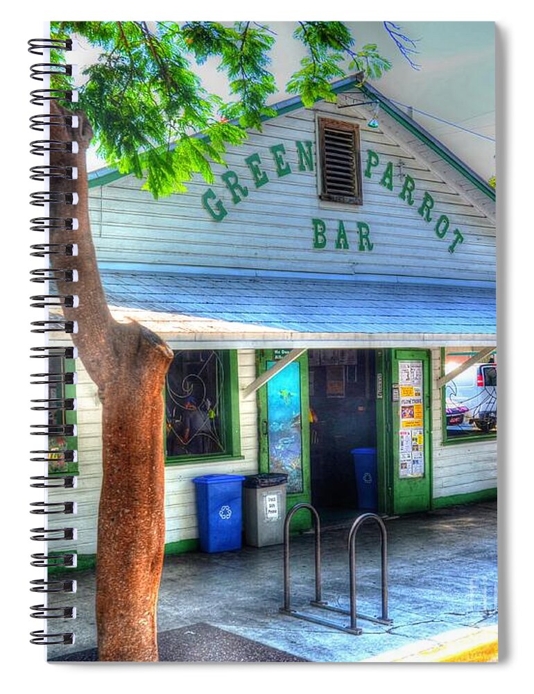 Key West Spiral Notebook featuring the photograph Green Parrot by Debbi Granruth