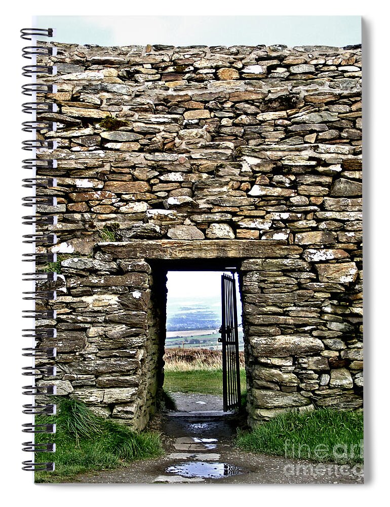 Grianan Of Aileach Spiral Notebook featuring the photograph Grianan Of Aileach - Door To The World by Nina Ficur Feenan