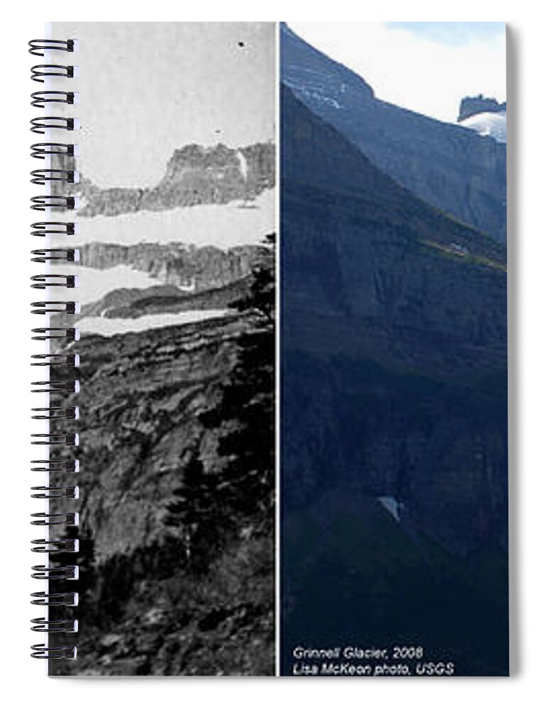 Glaciology Spiral Notebook featuring the photograph Grinnell Glacier, Glacier Np, 19002008 by Science Source