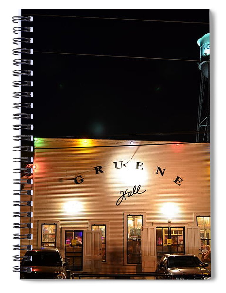 Timed Exposure Spiral Notebook featuring the photograph Gruene Hall by David Morefield