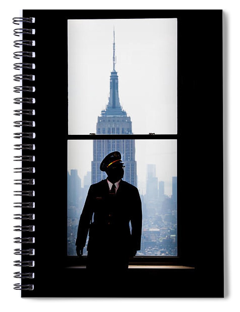 Empire State Building Spiral Notebook featuring the photograph Guarding The Empire by Az Jackson