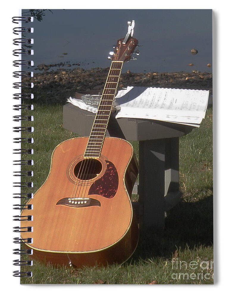 Six Spiral Notebook featuring the photograph Guitar Solo by Vivian Martin