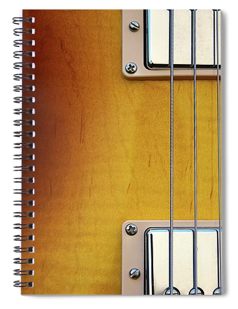Winter Garden Spiral Notebook featuring the photograph Guitar Wood Grain by David Hartwell