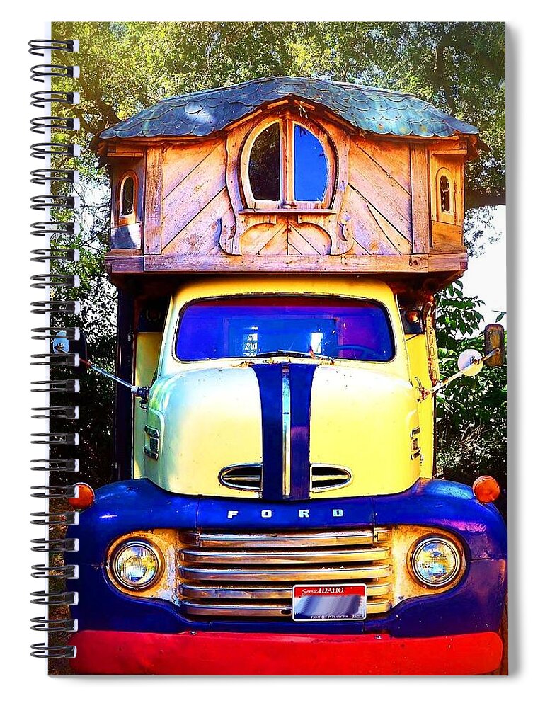 Gypsy Truck Spiral Notebook featuring the photograph Gypsy Caravan Truck by Marilyn MacCrakin