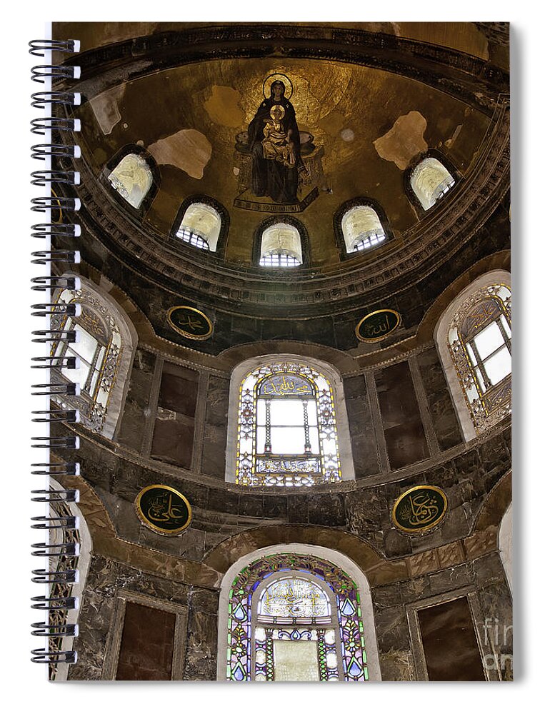 Hagia Spiral Notebook featuring the photograph Hagia Sofia Interior 06 by Antony McAulay
