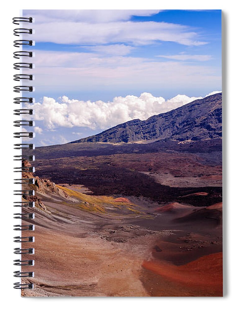 Crater Spiral Notebook featuring the photograph Haleakala crater by John Johnson