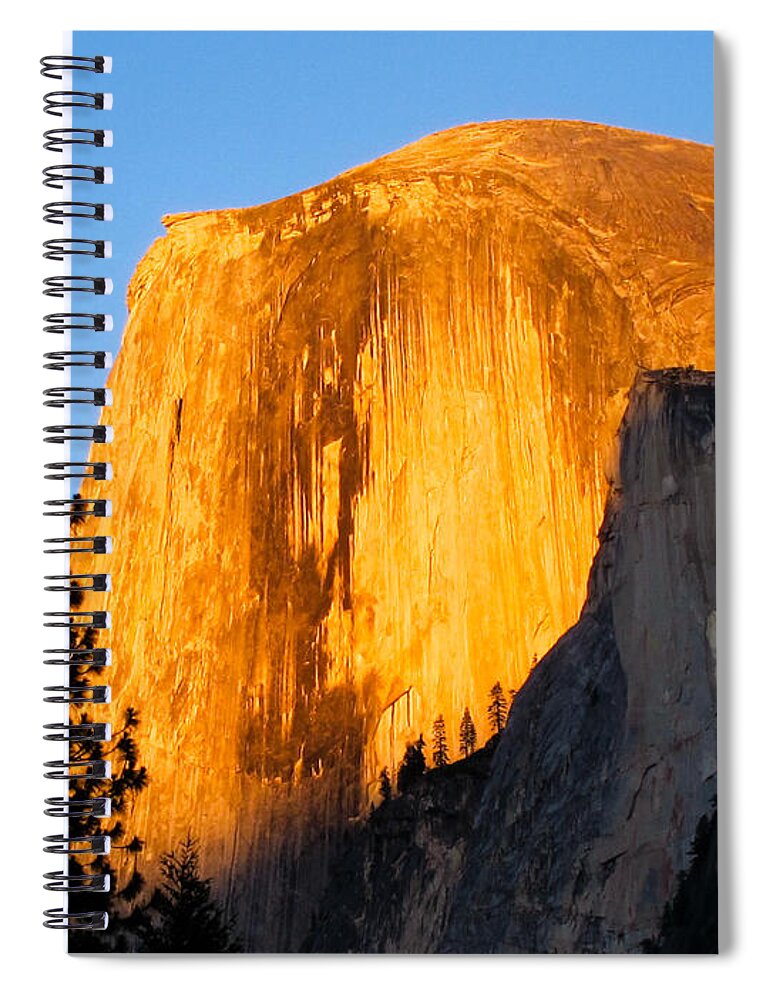 Yosemite Spiral Notebook featuring the photograph Half Dome Yosemite at Sunset by Shane Kelly