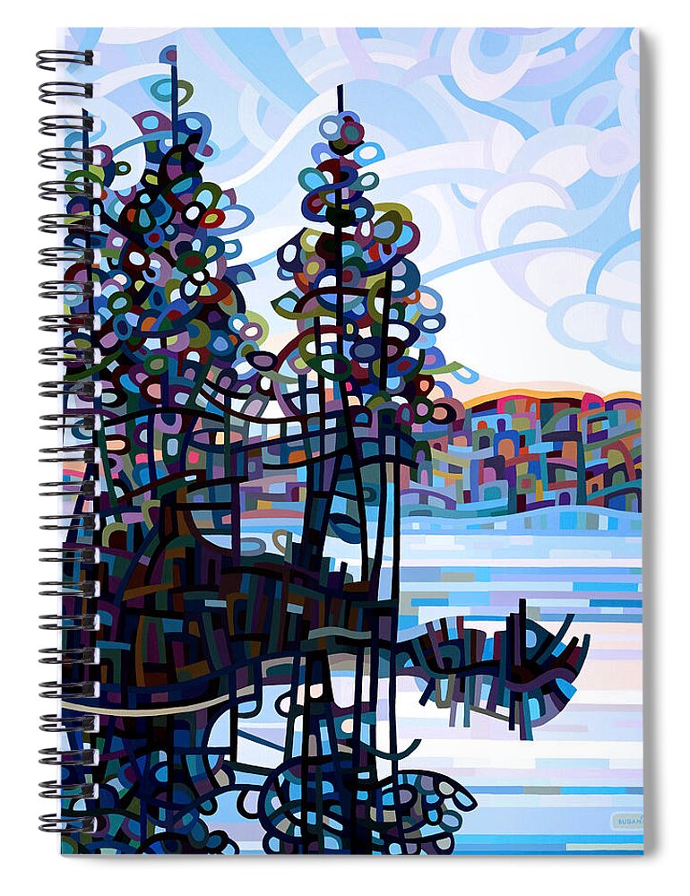 Art Spiral Notebook featuring the painting Haliburton Morning by Mandy Budan