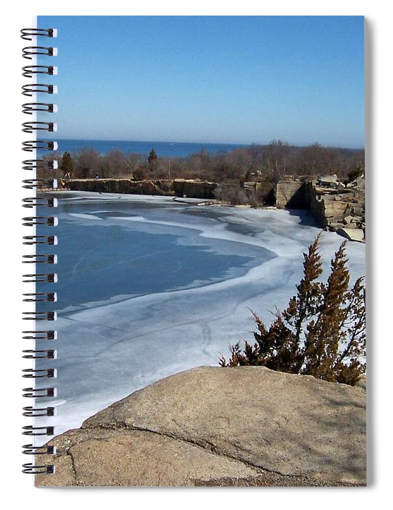 Halibut State Park Spiral Notebook featuring the photograph Icy Quarry by Catherine Gagne