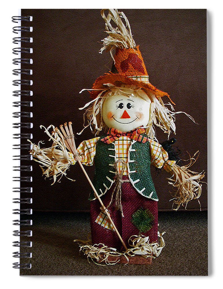 Halloween Spiral Notebook featuring the photograph Halloween Scarecrow by Aimee L Maher ALM GALLERY