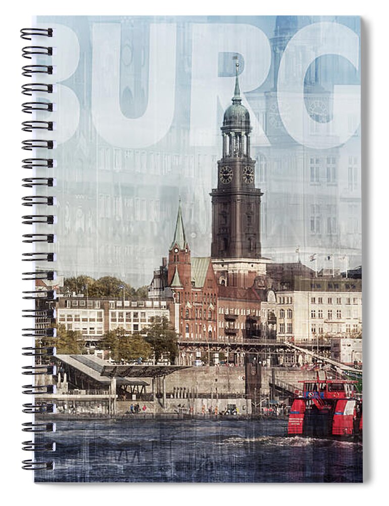 Hamburg Spiral Notebook featuring the photograph Hamburg by Claudia Moeckel