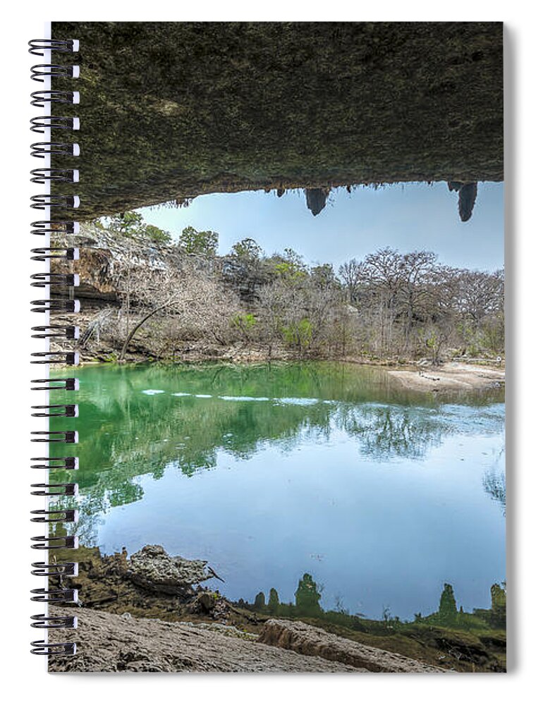 Hamilton Pool Spiral Notebook featuring the photograph Hamilton Pool by David Morefield