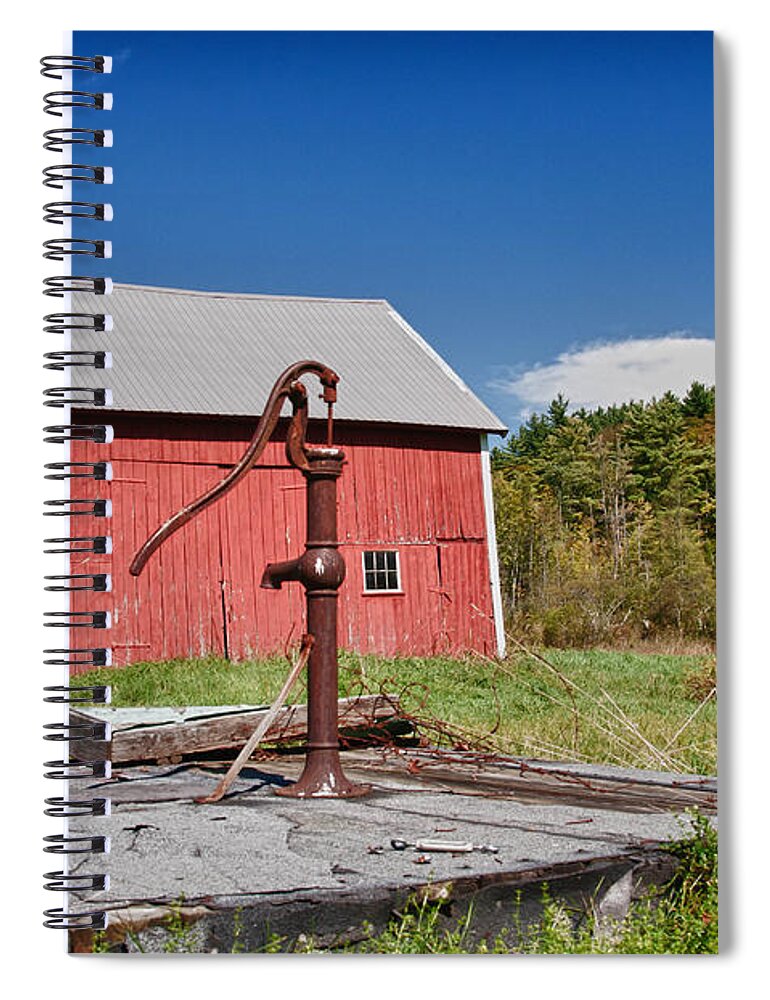 Arlington Vt Spiral Notebook featuring the photograph Hand Pump by Guy Whiteley