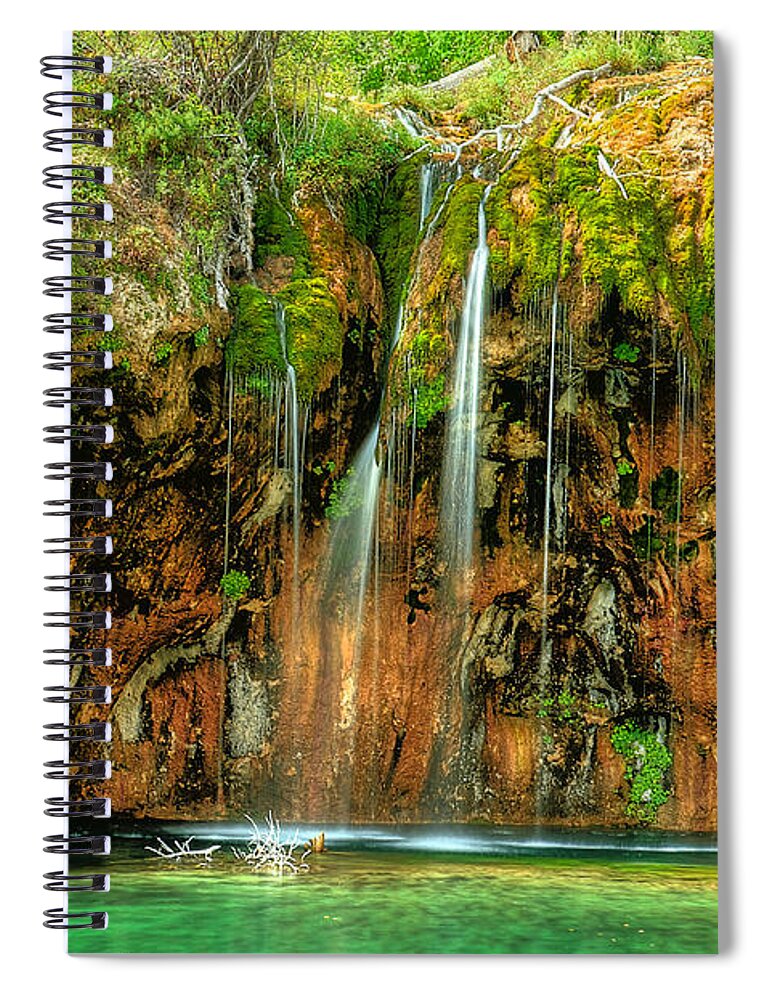 Home Spiral Notebook featuring the photograph Hanging Lake by Richard Gehlbach
