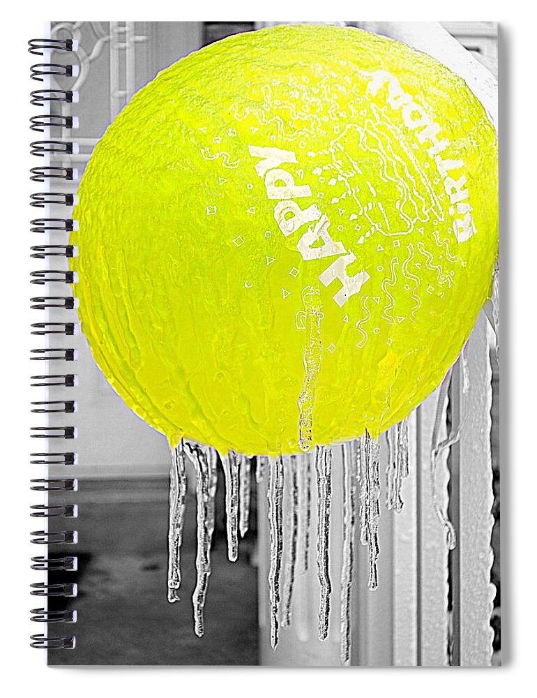 Ice Spiral Notebook featuring the photograph Happy Freezing Birthday by Valentino Visentini
