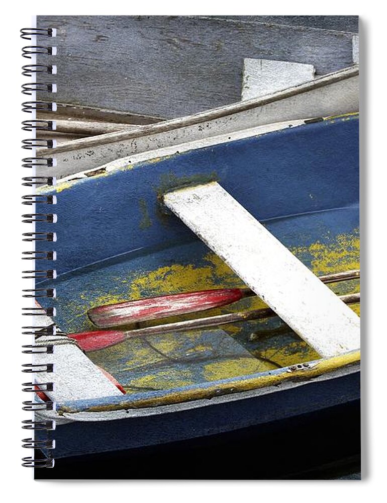 Maine Spiral Notebook featuring the photograph Harbor Dinghies by Karin Pinkham