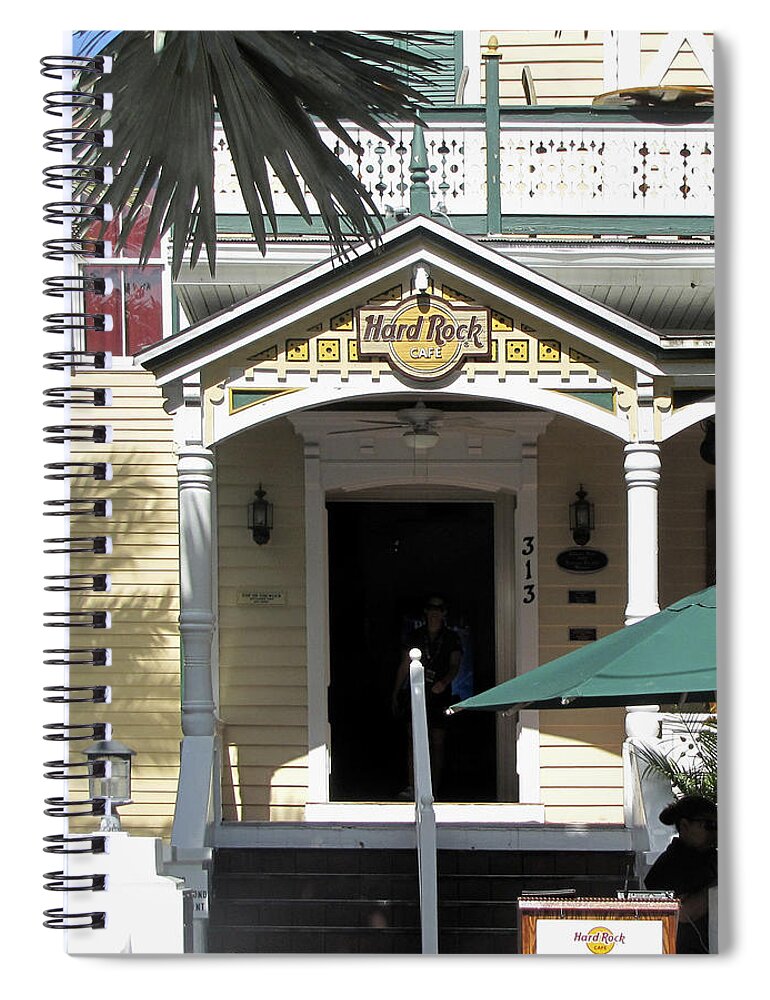 Architecture Spiral Notebook featuring the photograph Hard Rock Key West by Bob Slitzan