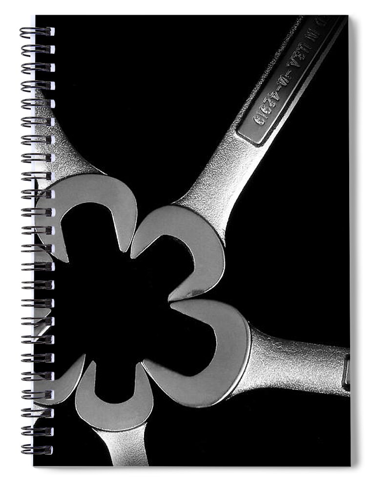 Wrench Spiral Notebook featuring the photograph Hardware Bouquet by David and Carol Kelly