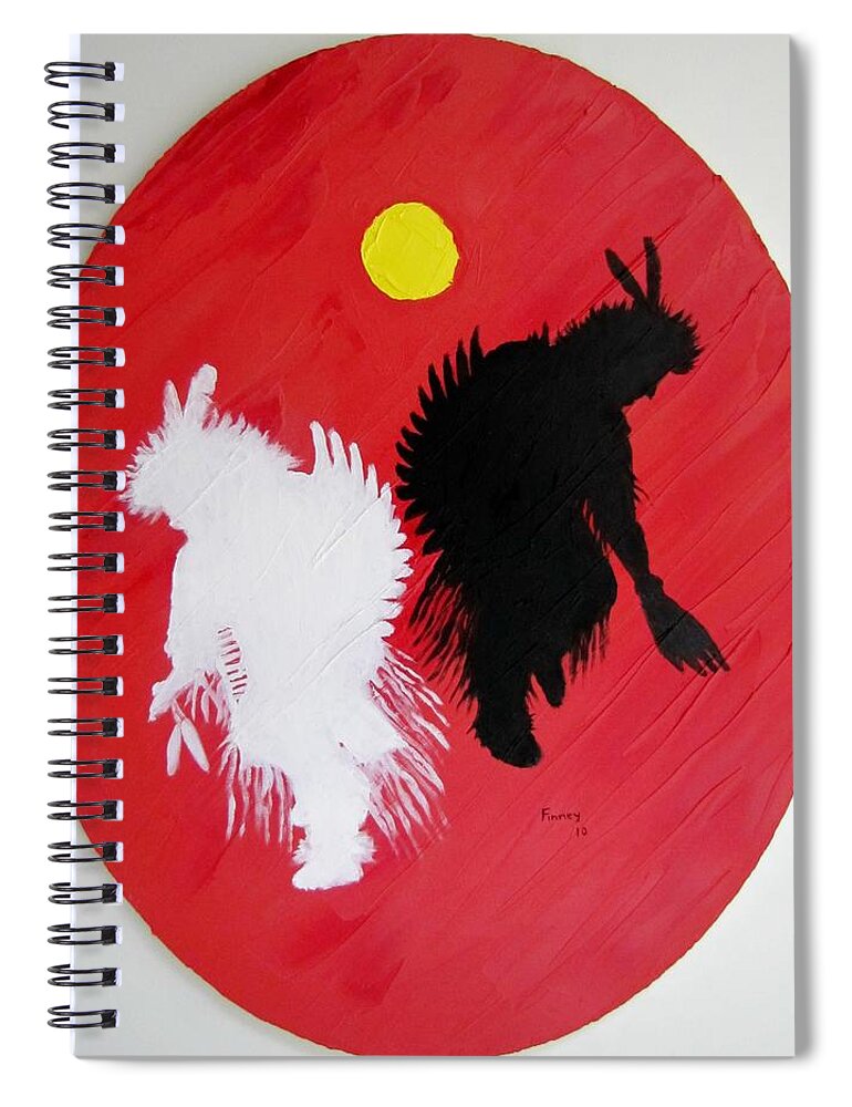 Harvest Dance Spiral Notebook featuring the painting Harvest Dance by Michael TMAD Finney
