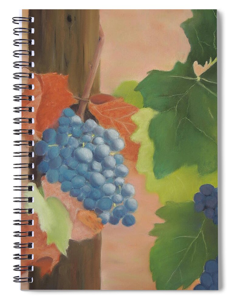 Italy Spiral Notebook featuring the pastel Harvest Time by Carol Corliss