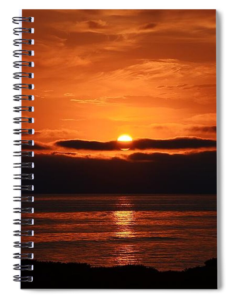 San Diego Sunset Spiral Notebook featuring the photograph Haunting Sunset by Marilyn MacCrakin