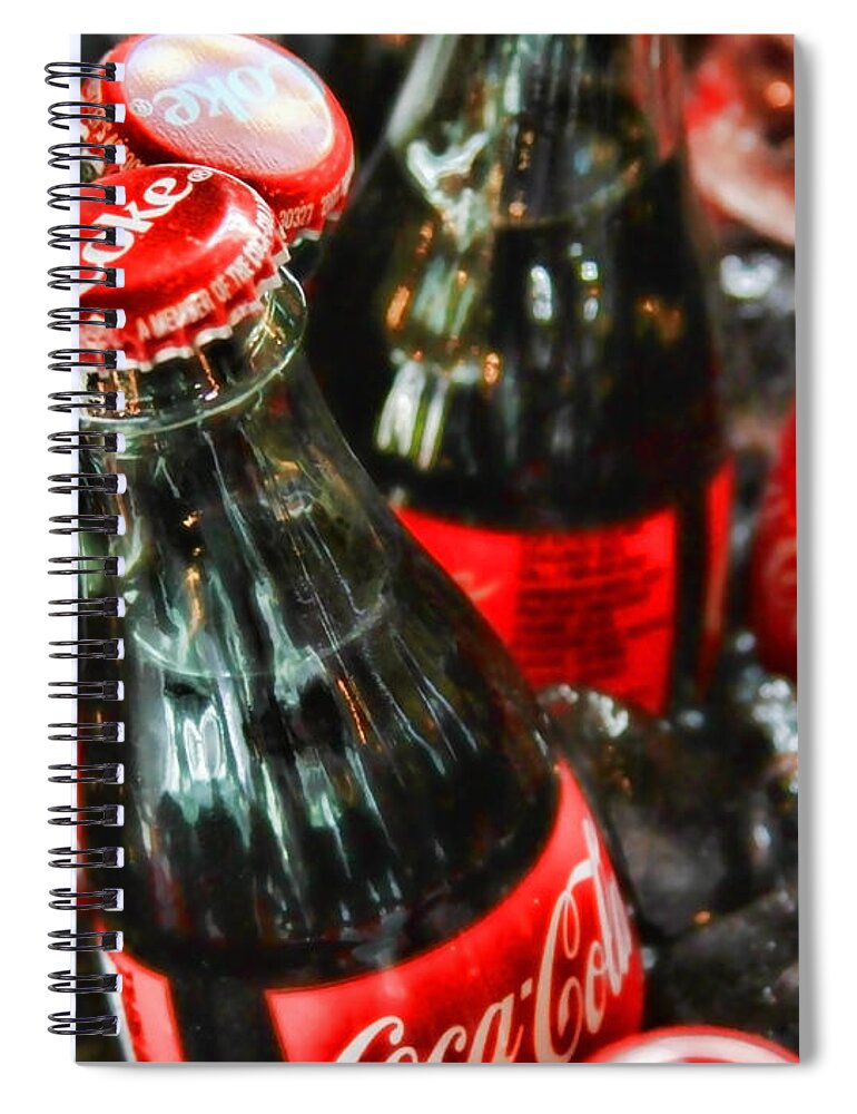 Coke Spiral Notebook featuring the photograph Have a Coke and Give a Smile by Diana Sainz by Diana Raquel Sainz