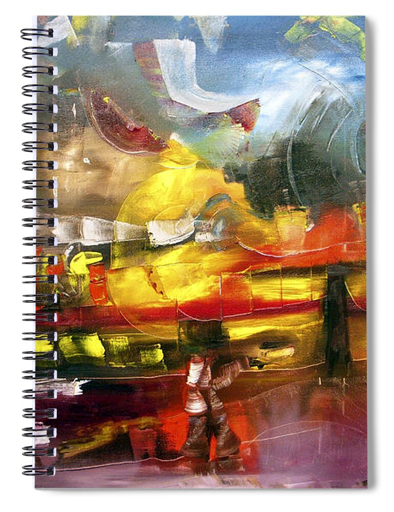 Money Spiral Notebook featuring the painting Have And Have Not by James Lavott