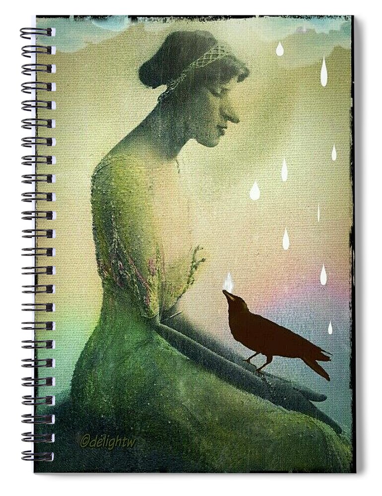 Photography Spiral Notebook featuring the digital art have I seen you here before? by Delight Worthyn